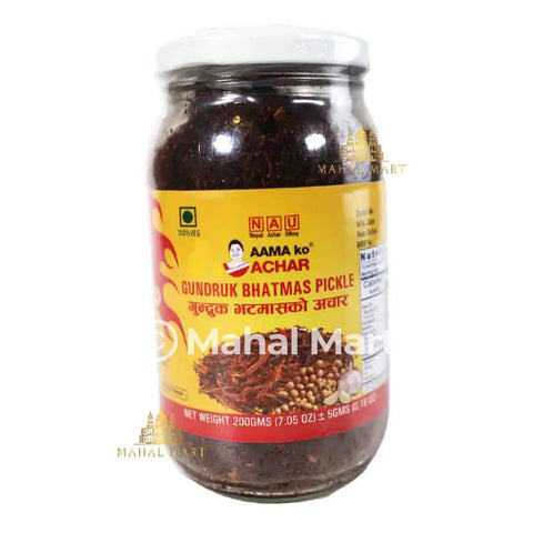 Aama ko Achar Gundruk Bhatmas Pickle 200g