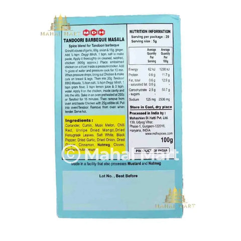MDH Tandoori BBQ Masala 100g - Mahal Mart