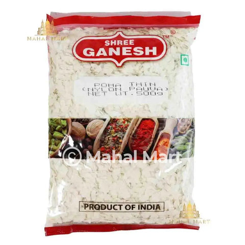 Shree Ganesh Poha Nylon / Pauva (Thin) 500g - Mahal Mart
